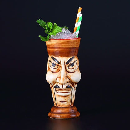 Wine Cups Creative Hawaii Tiki Porcelain Drinks Beer Mug Bar Tools 470ml Ceramic
