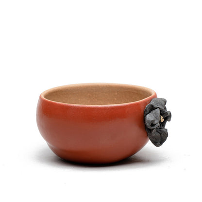 Persimmon Design Yixing Zisha Purple Clay Tea Cup Creative Chinese Personal Cup