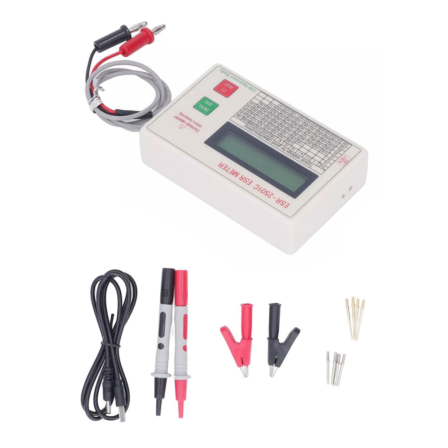 New Handheld ESR Capacitor Tester High Accuracy Smart Shutdown Capacitance Meter