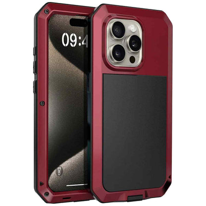Heavy Duty Protection Armor Metal Case for iPhone 17 16 15 14 13 12 11 Pro Max