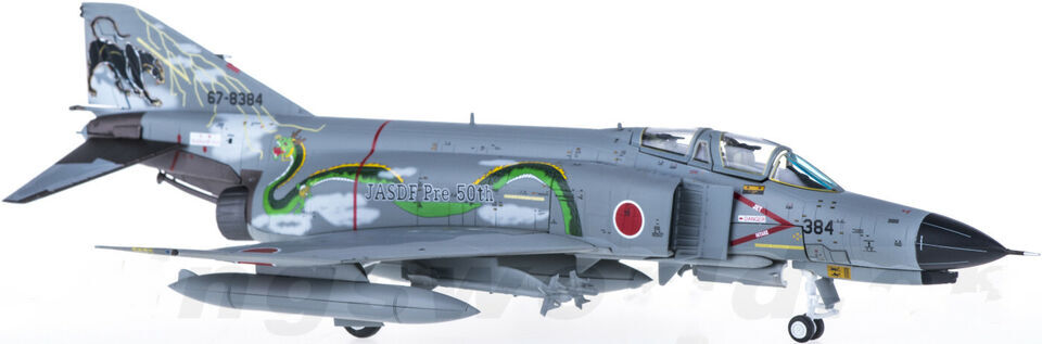1:80 24CM Hogan JASDF McDonnell Douglas F-4 Fighter Diecast Military Plane Model