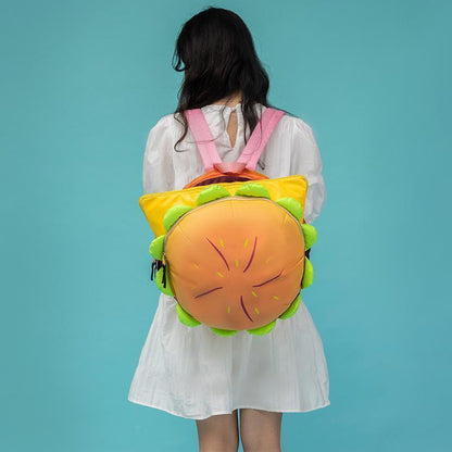 Hamburger Backpack Student Backpack Women Bag Book Bag School Students
