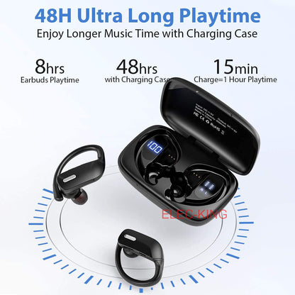 Bluetooth 5.0 Headset TWS Wireless Earphones Earbuds Stereo Headphones Ear Hook