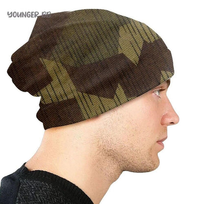 Hat German Splittertarn Camo Skullies Beanie Ski Cap Army Camouflage Bonnet Hats
