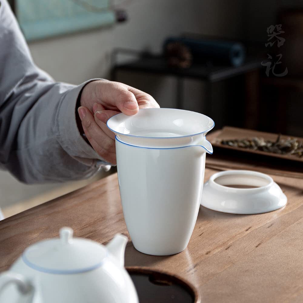 Chinese Dehua Porcelain Tea Leaking Tea Filter Tea Strainer Tea Set