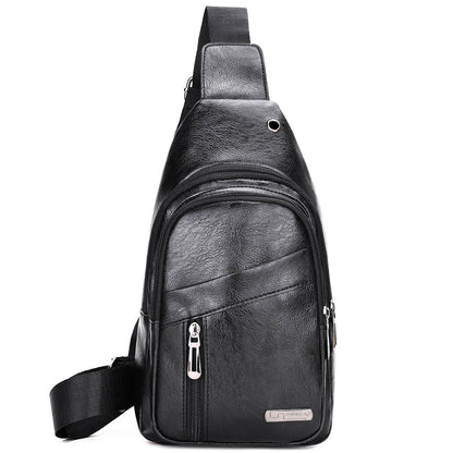 Mens Crocodile Leather Sling Bag Chest Shoulder Daypack Waterproof Crossbody Bag