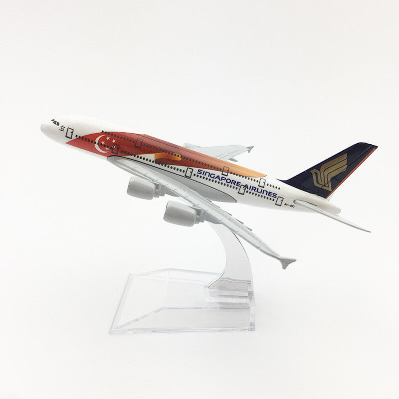 1:400 16cm For Airbus A380 Singapore Airlines Metal Airplane Model Plane Toy