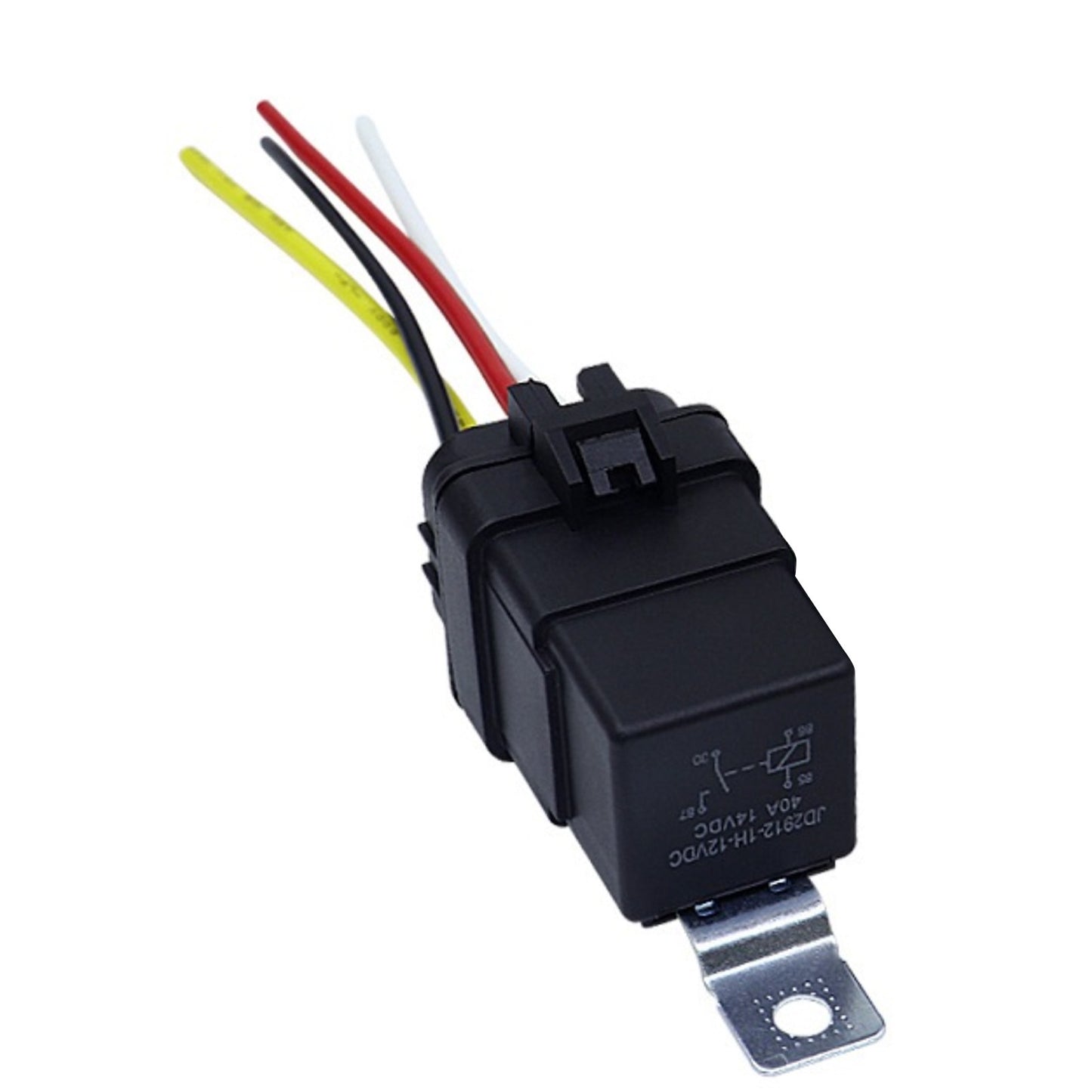 DC 12V 4Pin Automobile Relay Waterproof Integrated Wired Auto Relay Holder