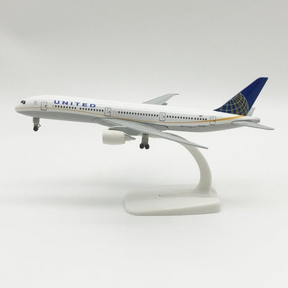 UNITED AIRLINES B787 Plane Display 20cm Simulation Diecast Alloy Model Airplane