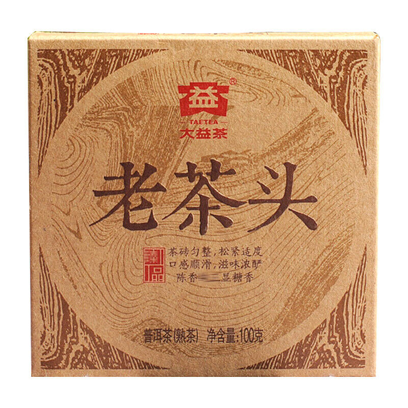 TAETEA Lao Cha Tou * 2014 Menghai Dayi Pu-erh Brick Ripe Puer Tea Brick 100g