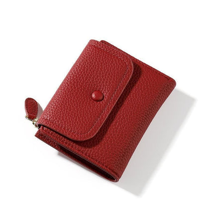 Small Synthetic Leather Wallet Mini Coin Purse Yellow Money Bags 11.5*9.3*2.7 CM