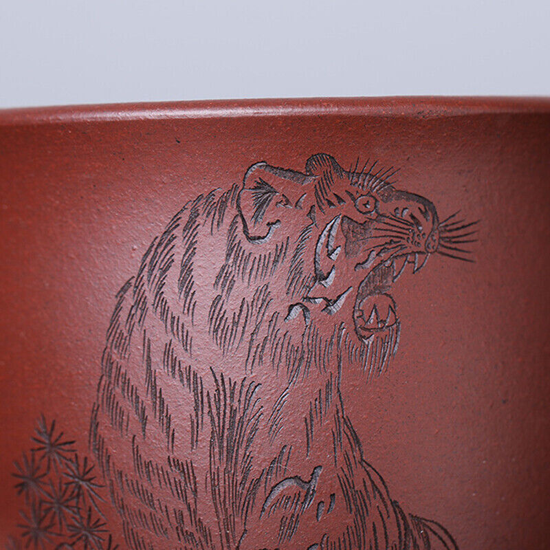 150ml Real Yixing Zisha Master Cup Handmade Personal Tea Cup Tiger Carved Mug