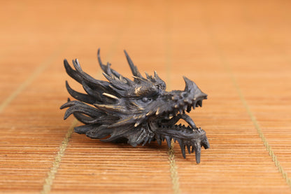 Collected Chinese bronze handmade cast dragon statue gift