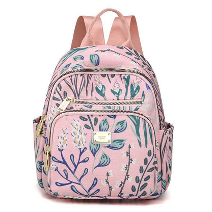 Soft Nylon Small Backpack School Bags Polyester 17*10*28 CM Softback Floral 1 PC