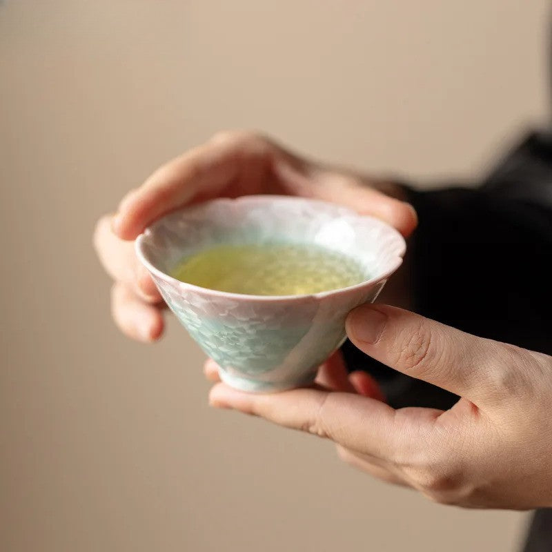 90ml Ceramic Crystal Glaze Handmade Tea Bowl Tea-tasting Personal Cup Master Cup
