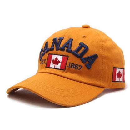 Canada Winter Cap Beanie Knitted Embroidered Canadian Flag Maple Leaf Emblem Hat