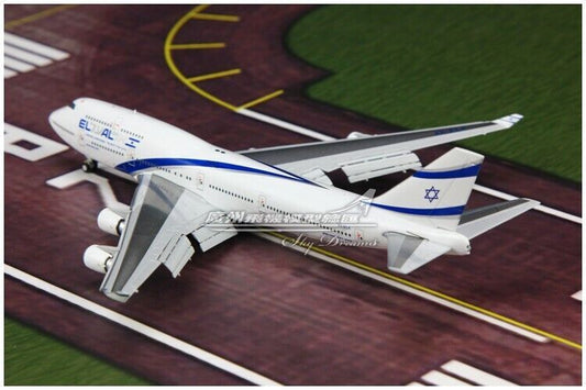 1:400 JC Wings El Al BOEING 747-400 Passenger Airplane Flap Down Diecast Model