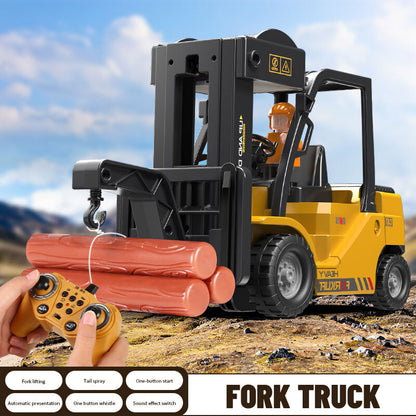 1/24 RC Crane with Trailer Toys for Boys Remote Control Fork Truck Toy Kids Gift