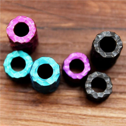 Titanium Alloy Knife Bead Lanyard Paracord Pendant Bracelet Bead Zip Head DIY
