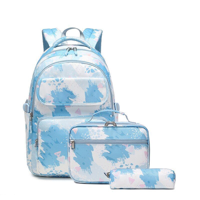 School Backpack 3 Pcs/Set Waterproof Schoolbag Satchel Pencil Bags Bookbag 1 PC