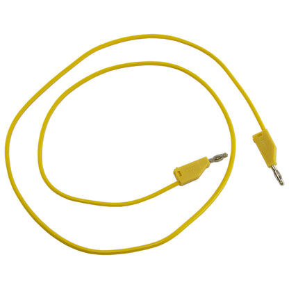 36-inch Yellow Banana to Banana Test Lead, Stackable Plugs
