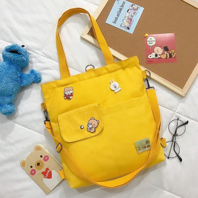 Canvas Shoulder Bag Cotton Tote Shopper Bag Pure Shopping Bag Handbag Versatile