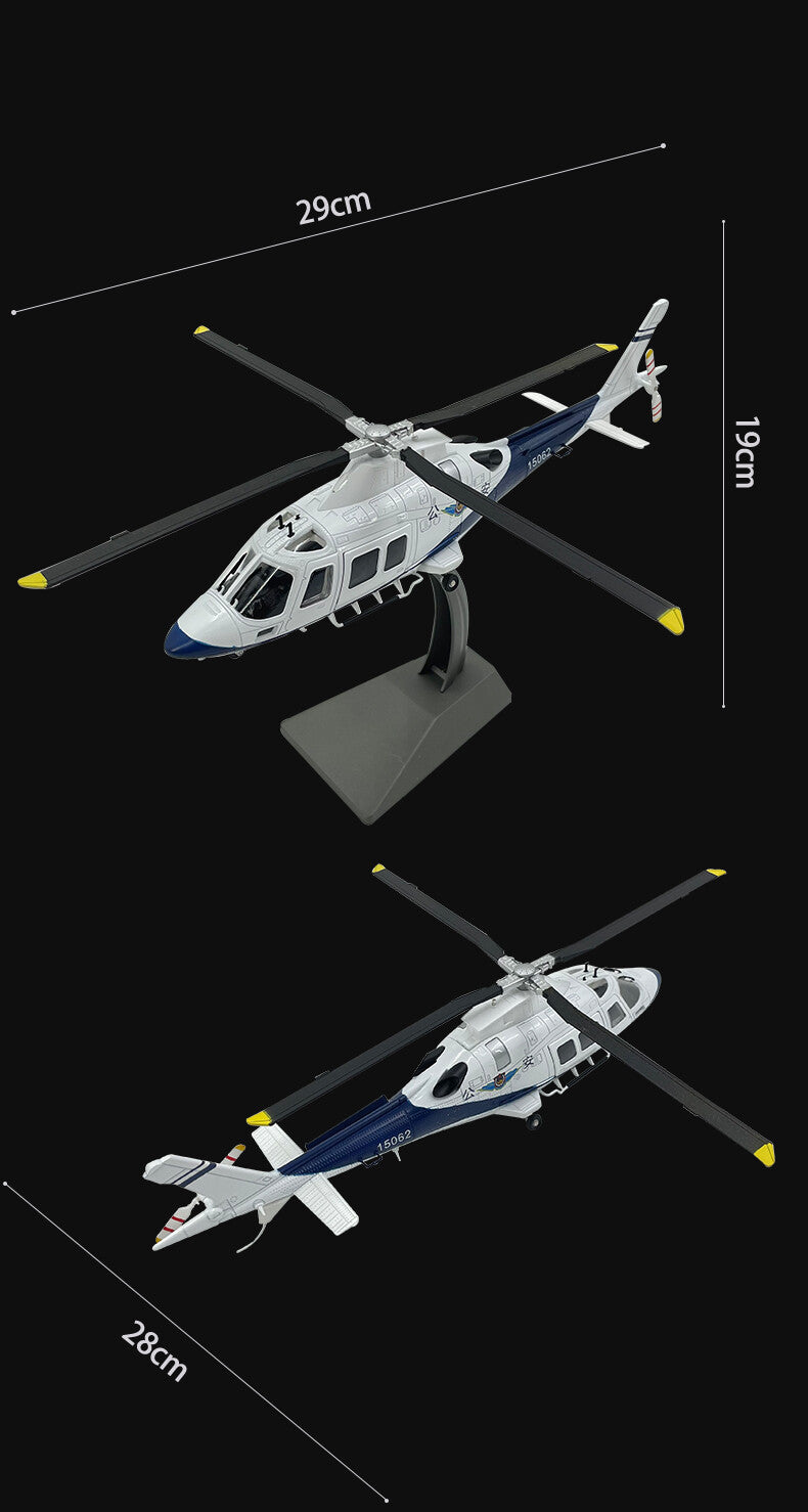 1:32 29CM Police AW109 Helicopter Aircraft Plane Airplane Diecast Model