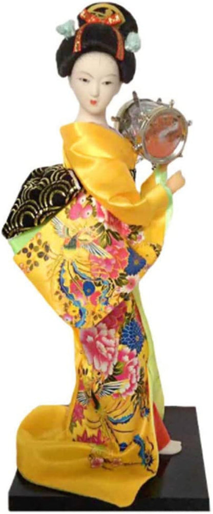 Japanese Lovely Geisha Figurines Dolls with Kimono New House Office Decoration