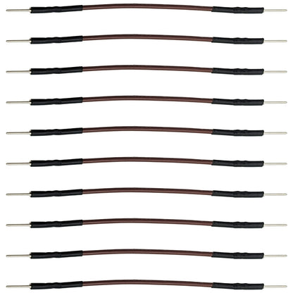 10 Pack 2-inch Brown Reinforced Male to Male Jumper Wire for Breadboard (RoHS)