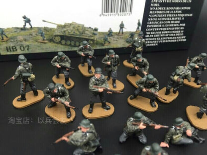 1/72 21Pcs German Army World War II Combat Team Soldiers Model