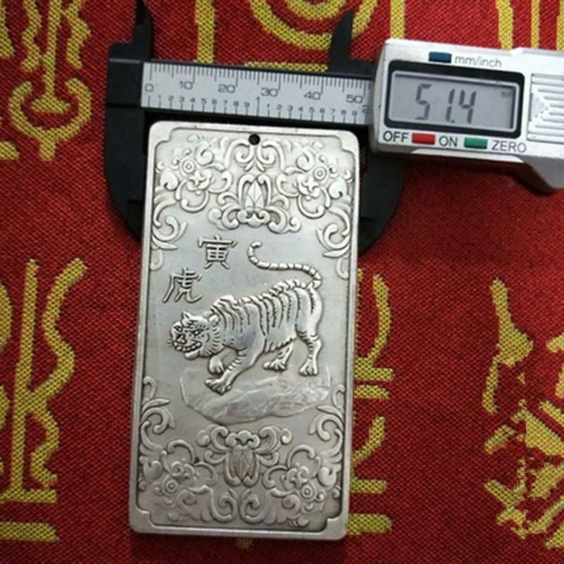 1PC Tibetan Silver Tibet Statue Chinese Zodiac Amulet Thangka Feng shui