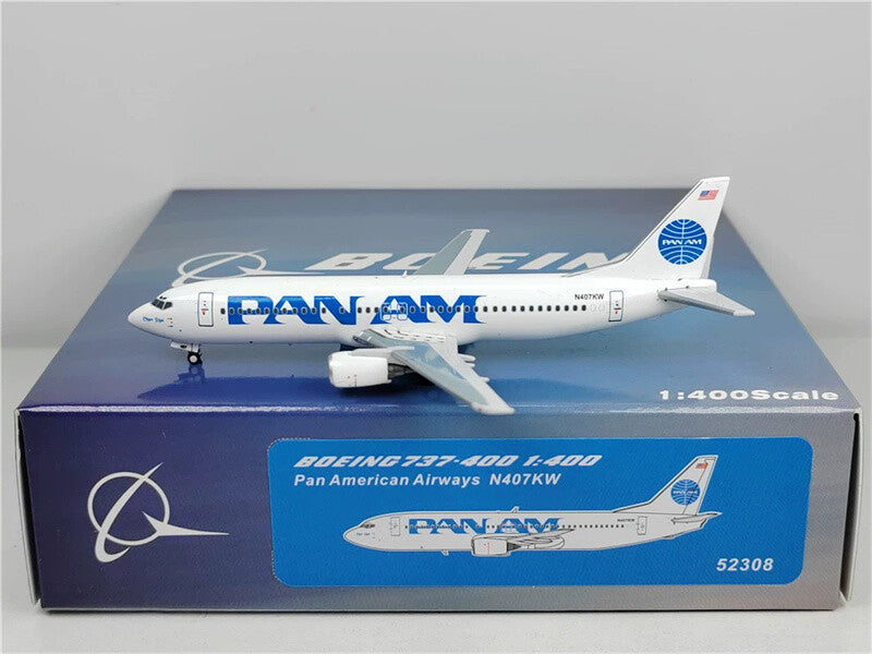 Panda Model for Pan AM Airways for Boeing B737-400 N407KW 1:400 Aircraft Model