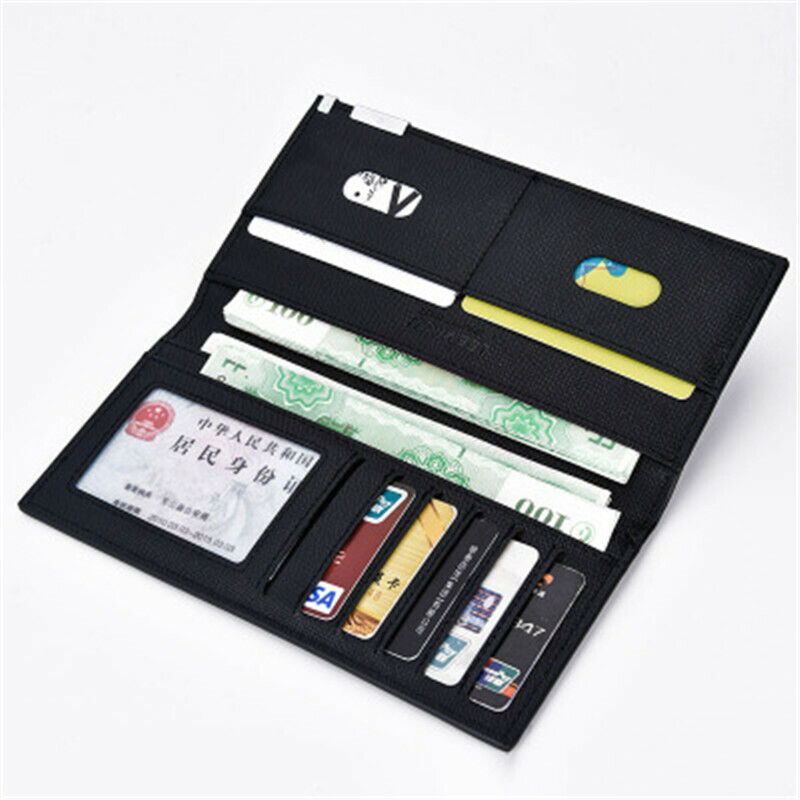 Card&ID Cash Clamps PU Leather Men's Wallet Money Clip Billfold Male Purse Bag