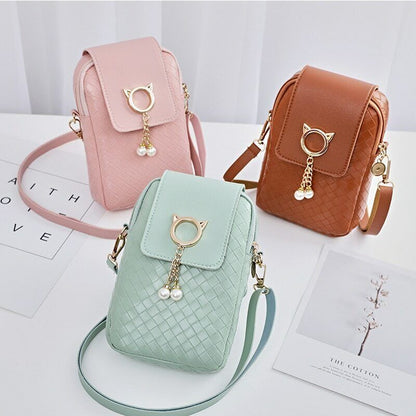 New Female Autumn Winter Mini Cross-body Shoulder Bags Pearl Tassel Diagonal Bag