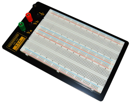 Solderless Breadboard with Metal Backplate - 1660 Tie Points, 3 Binding Posts