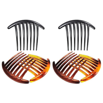 Women Hair Accessory 6Pcs French Side Comb Decorative Clips Headpiece 10.3x8.5cm