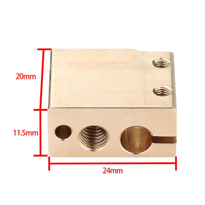 Brass Volcano Heater Block Hotend Head For E3D Hotend V6 Extruder PT100 A