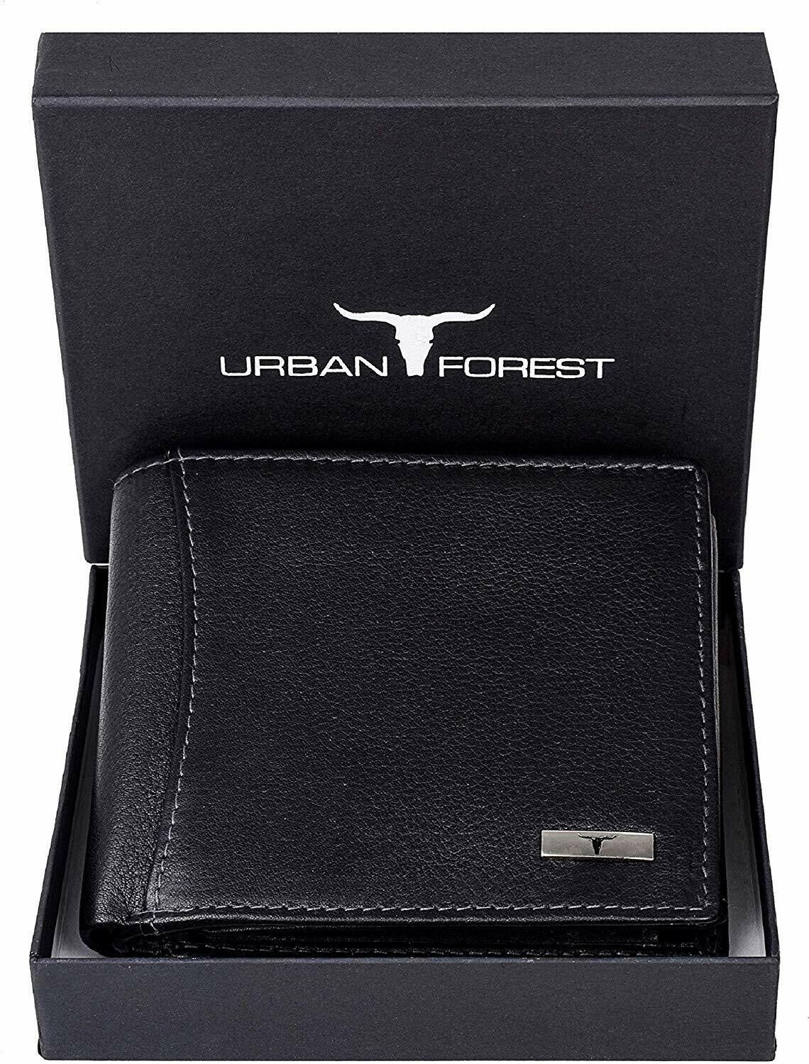 New Men's Black Colour Leather Bi-fold Wallet Gift Item