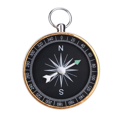 1pc Camping Compass Portable Outdoor Aluminum Gold Lightweight Practical Hiking