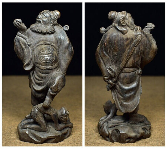 Agar Wood Vietnam wooden carving carved figure Agarwood Zhong Kui buddha statue