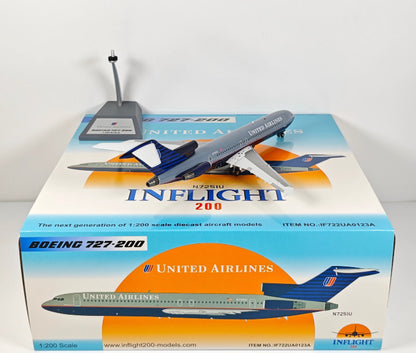 1:200 InFlight United Airlines B727-200 N7251U Airplane Diecast Plane Model