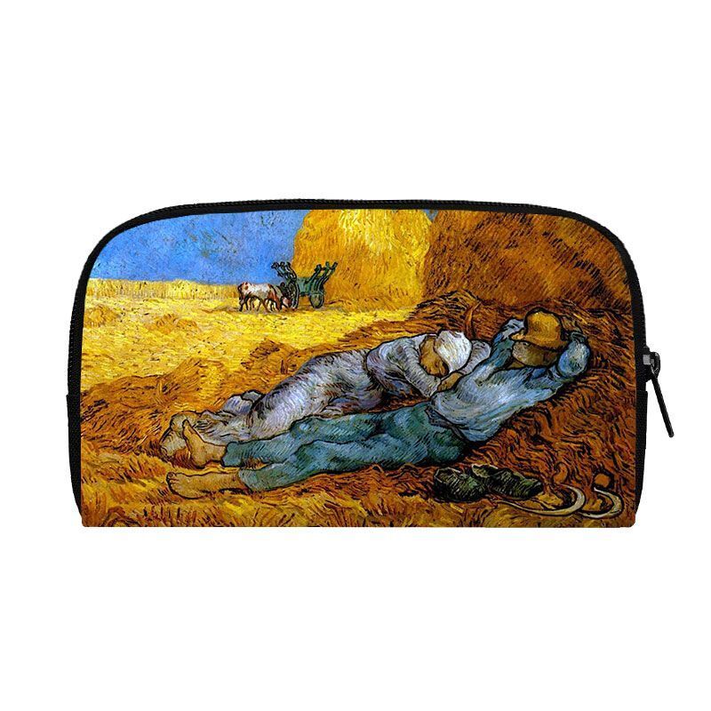 Oil Painting Sunflower Starry Night Wallet Women Purse Credit Card Phone Holders