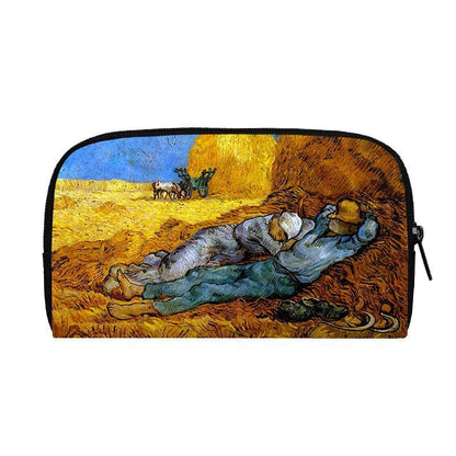 Oil Painting Sunflower Starry Night Wallet Women Purse Credit Card Phone Holders