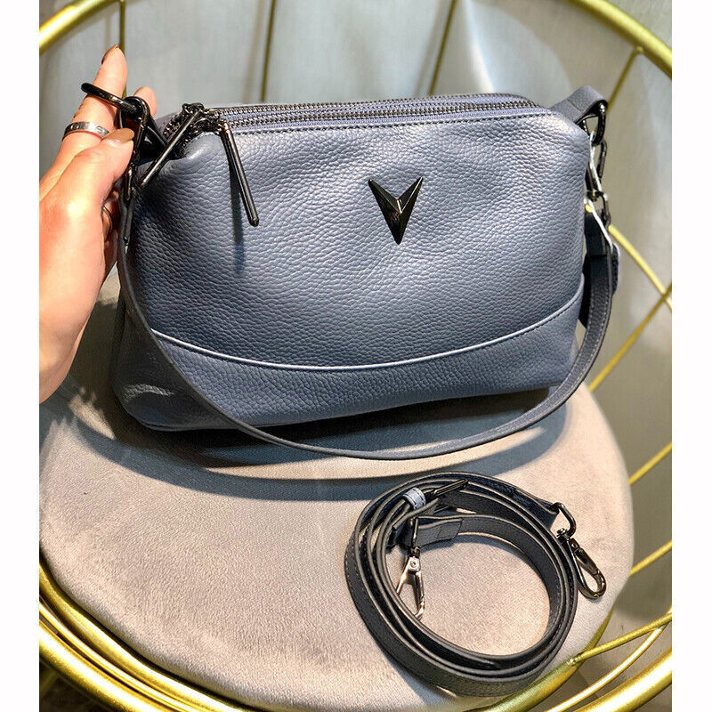 Women Genuine Leather Bag Female Natural Cowhide Shoulder Cross-body Bag