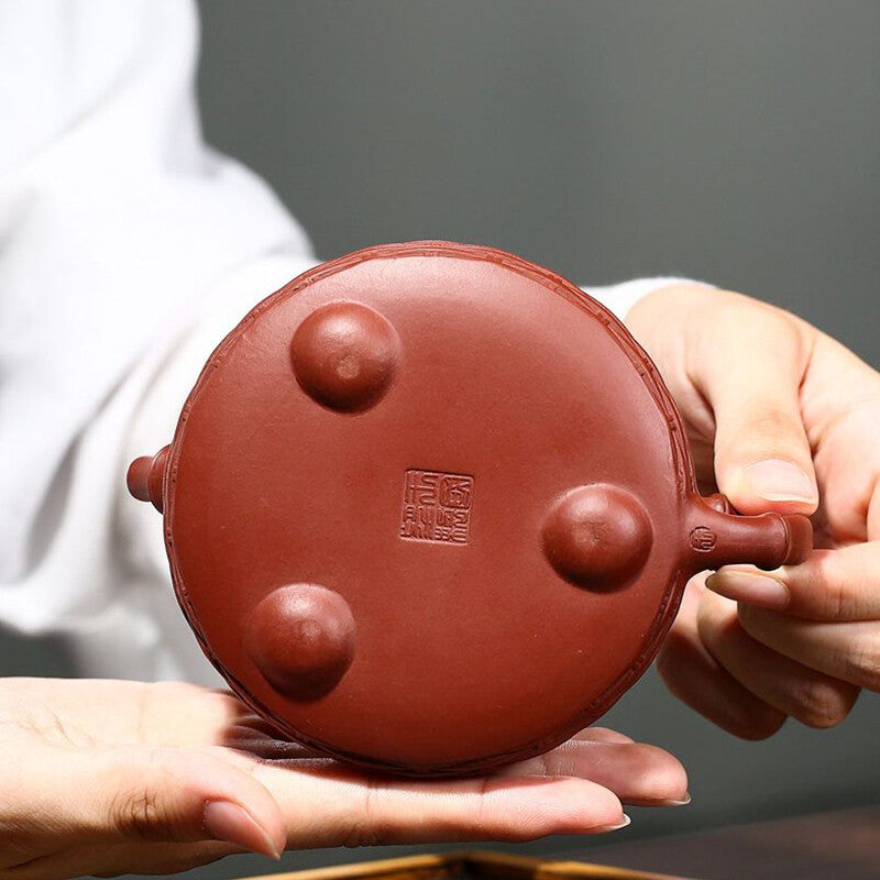 True Yixing Zisha Clay Tea Pot Dahongpao Marked Shipiao Pot Handmade Kungfu Pot