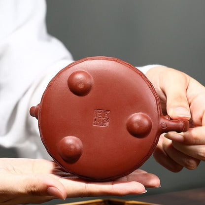 True Yixing Zisha Clay Tea Pot Dahongpao Marked Shipiao Pot Handmade Kungfu Pot