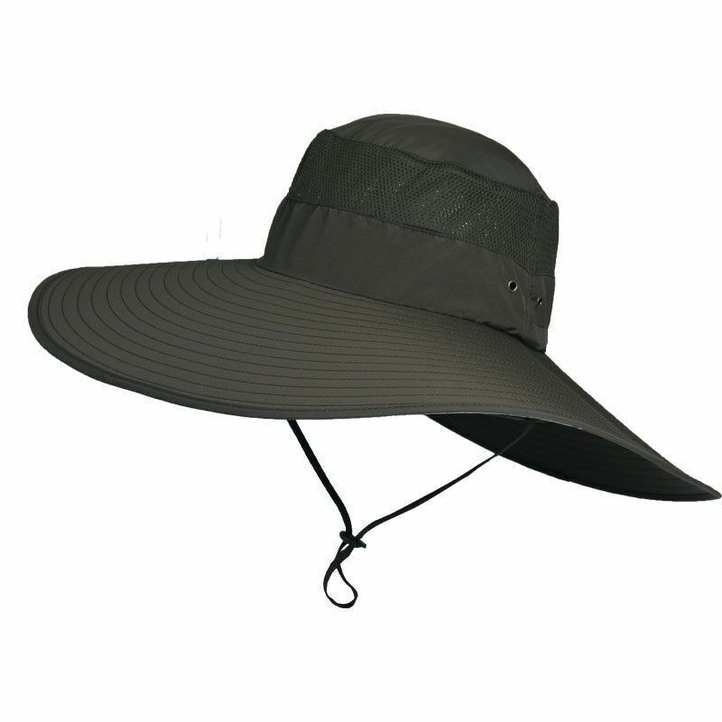 15CM Big Wide Hat Fisherman Solid Waterproof Sunshade Fishing Cap Sport Hiking
