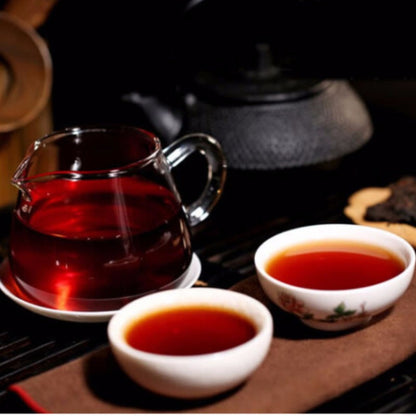 357g Yunnan Menghai Arbor 2009 Royal Court Jinya Mellow Pu'er Tea Ripe Tea Cake