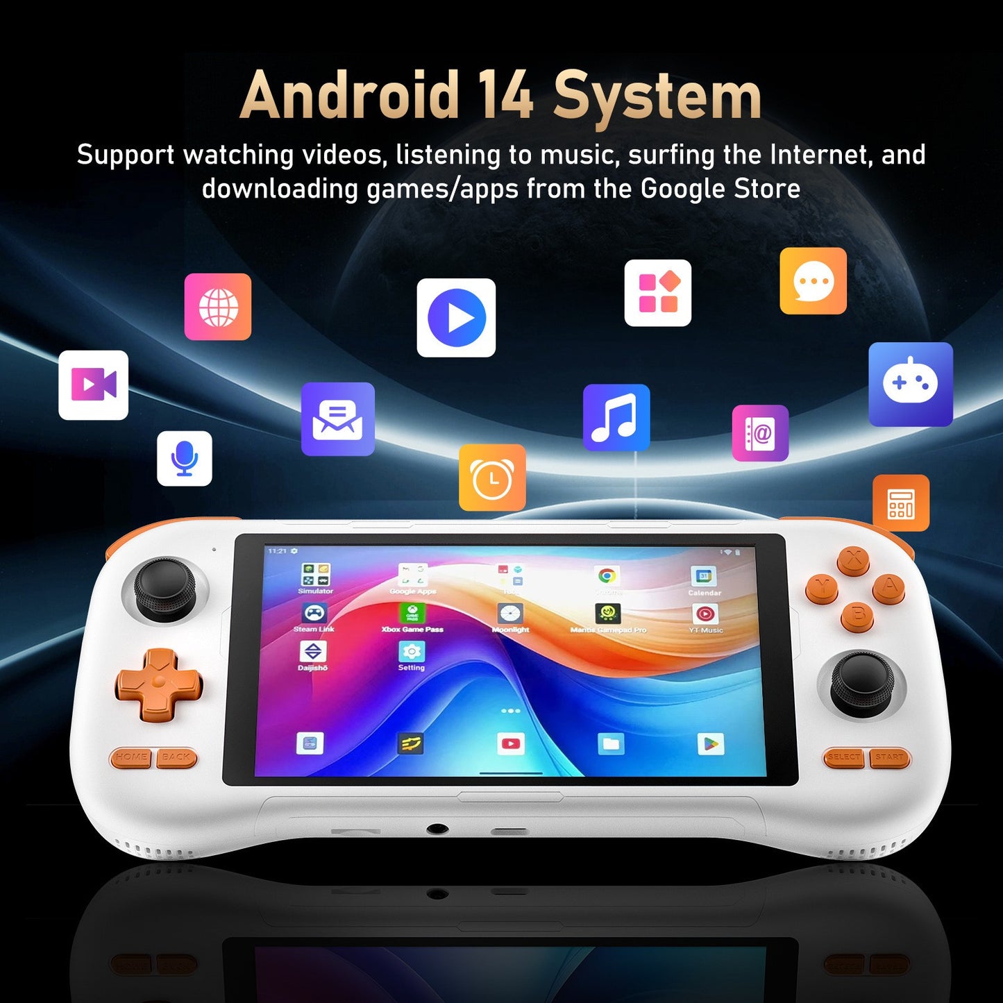 5.5 inches K56 Retro Handheld Gaming Console Android 14 Open Source PSP N64