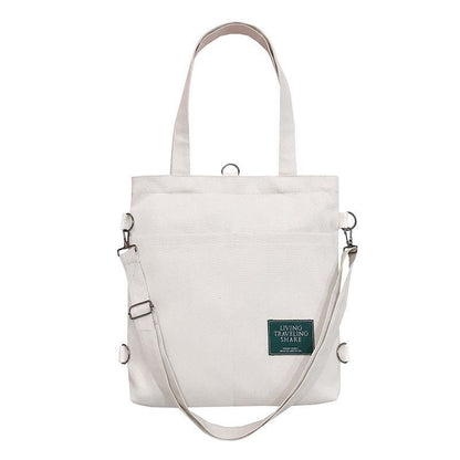 Large Shoulder Bag Handbag Canvas School Backpack Crossbody Shopper Bag 33*38*4